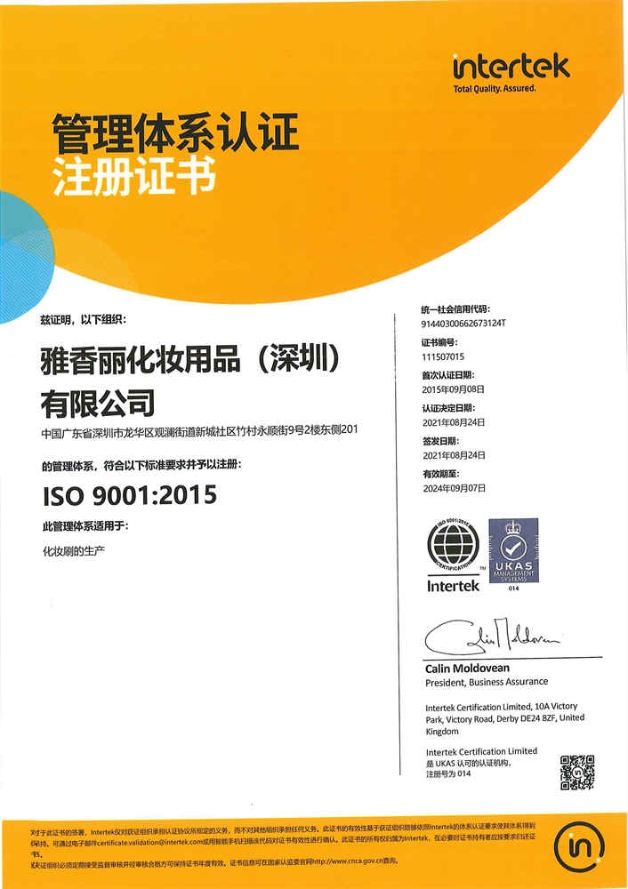 ISO9001：2015 中文